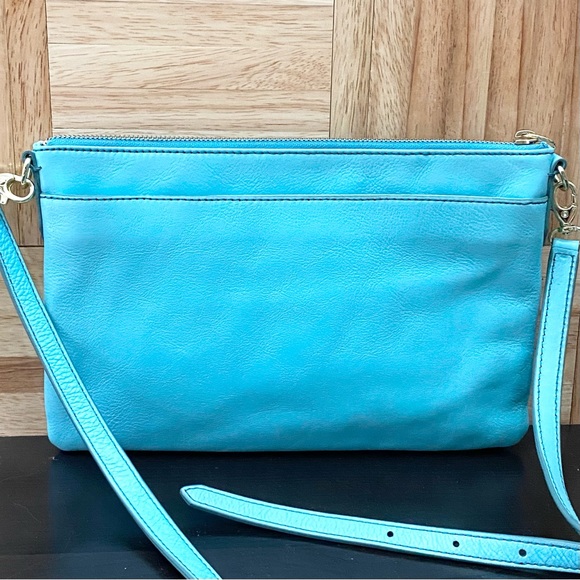 Fossil Bags Fossil Zb57 Tiffany Blue Sydney Top Zip Crossbody Bag Poshmark